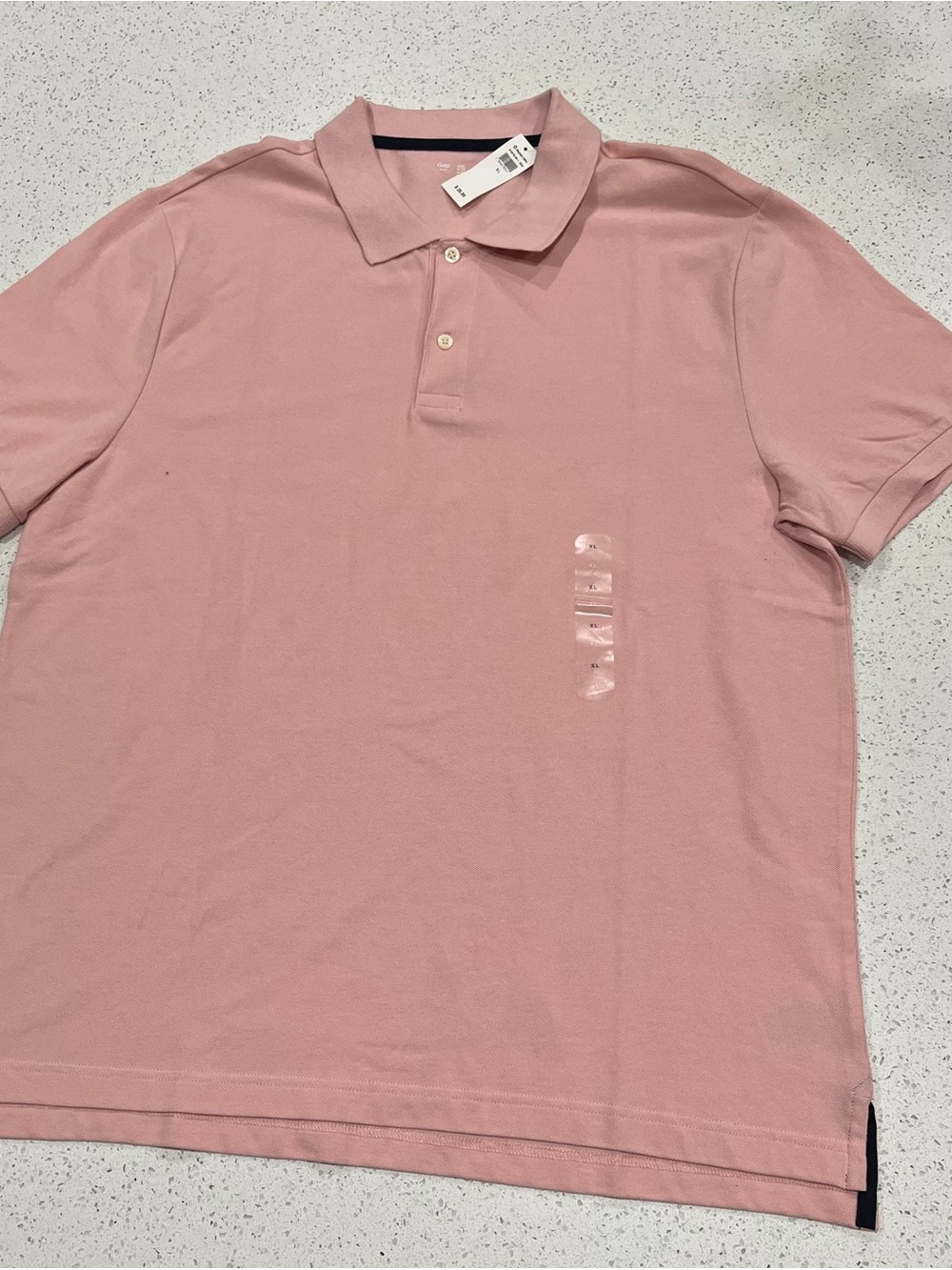 Gap Men's Polo Shirt Size X-Large 100% Cotton Pink New with Tags Short Sleeve